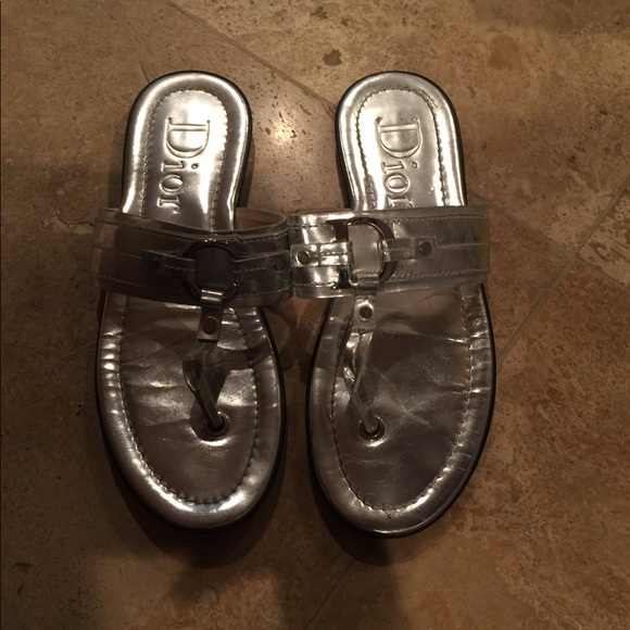 Dior Authentic Silver Sandals - Picture 5 of 5