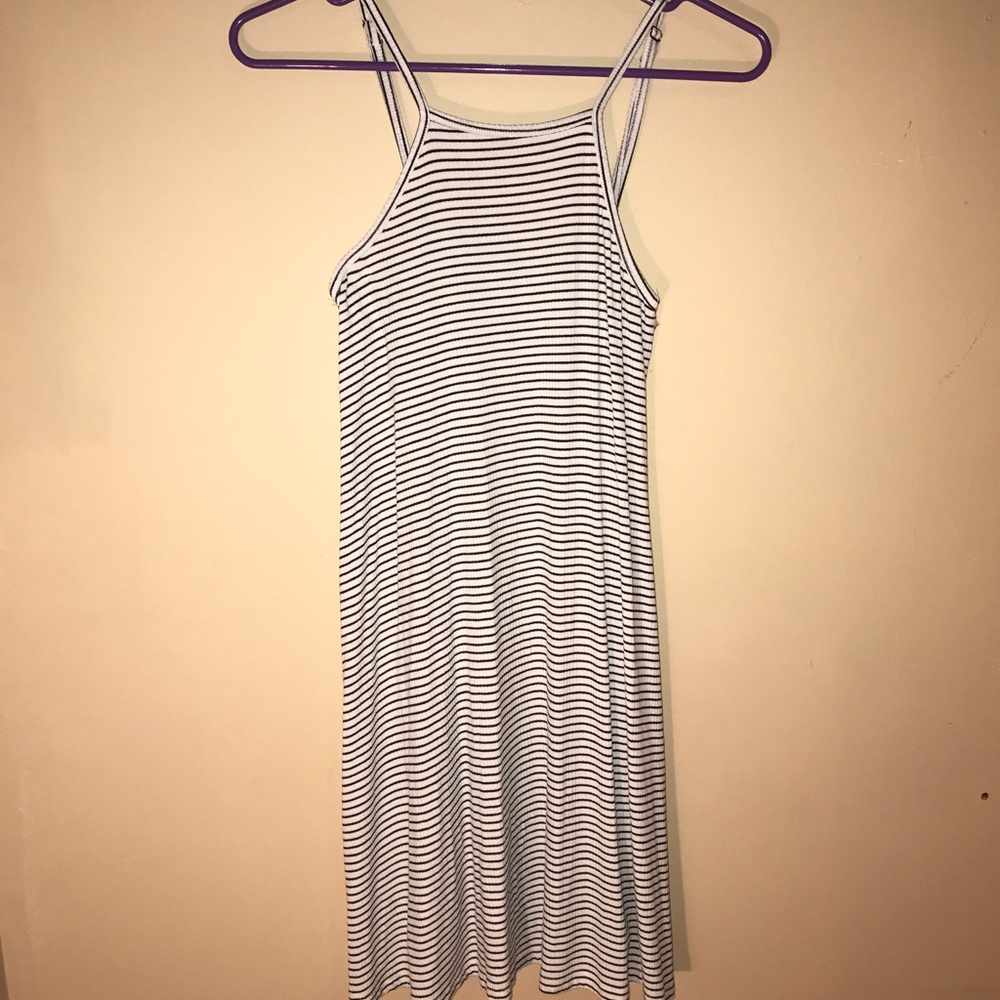 Black and white striped dress size small