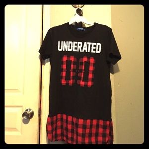 🔥unisex long hip hop red and black plaid shirt🔥