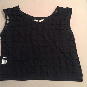Black cage crop top