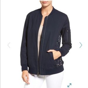 Chelsea28 Lace Back Bomber Jacket, M Size