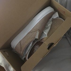 Sparkly gold vans
