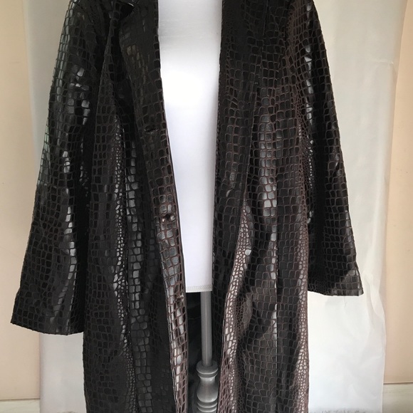 Selene Sport Snake Print Trench Coat - Picture 2 of 8