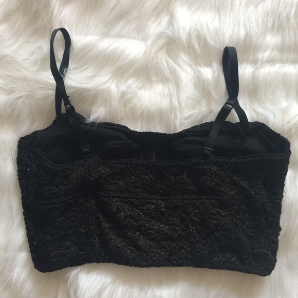 2 Garage Sparkle Cream & Black Lace Bralettes! - Picture 3 of 8