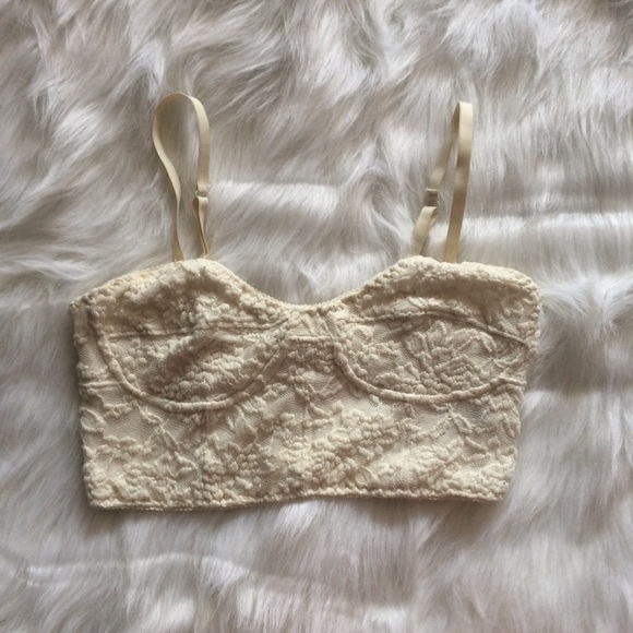 2 Garage Sparkle Cream & Black Lace Bralettes! - Picture 5 of 8