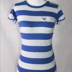 Hollister basic strip pocket tee