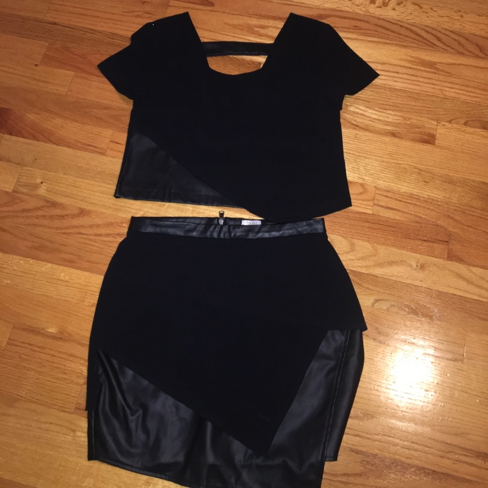 Two piece skirt and shirt outfit