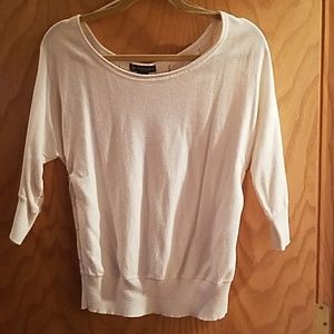 Lace back dolman sleeve sweater