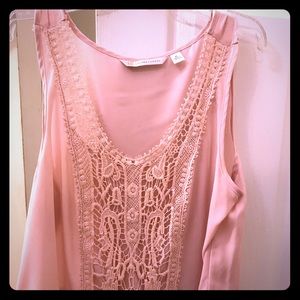 Soft pink lace middle shirt size XL