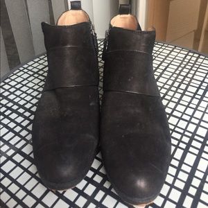 Black suede ankle boots