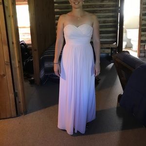 Bill levkoff petal pink bridesmaid dress