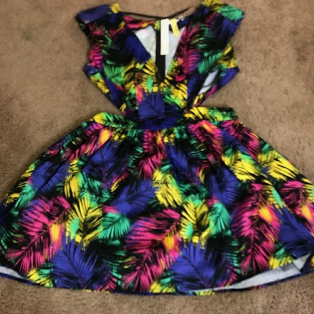 Multicolor, cut out dress