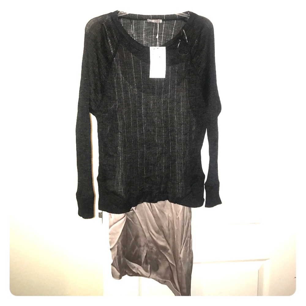 Zara long sleeves + silver tone dress set