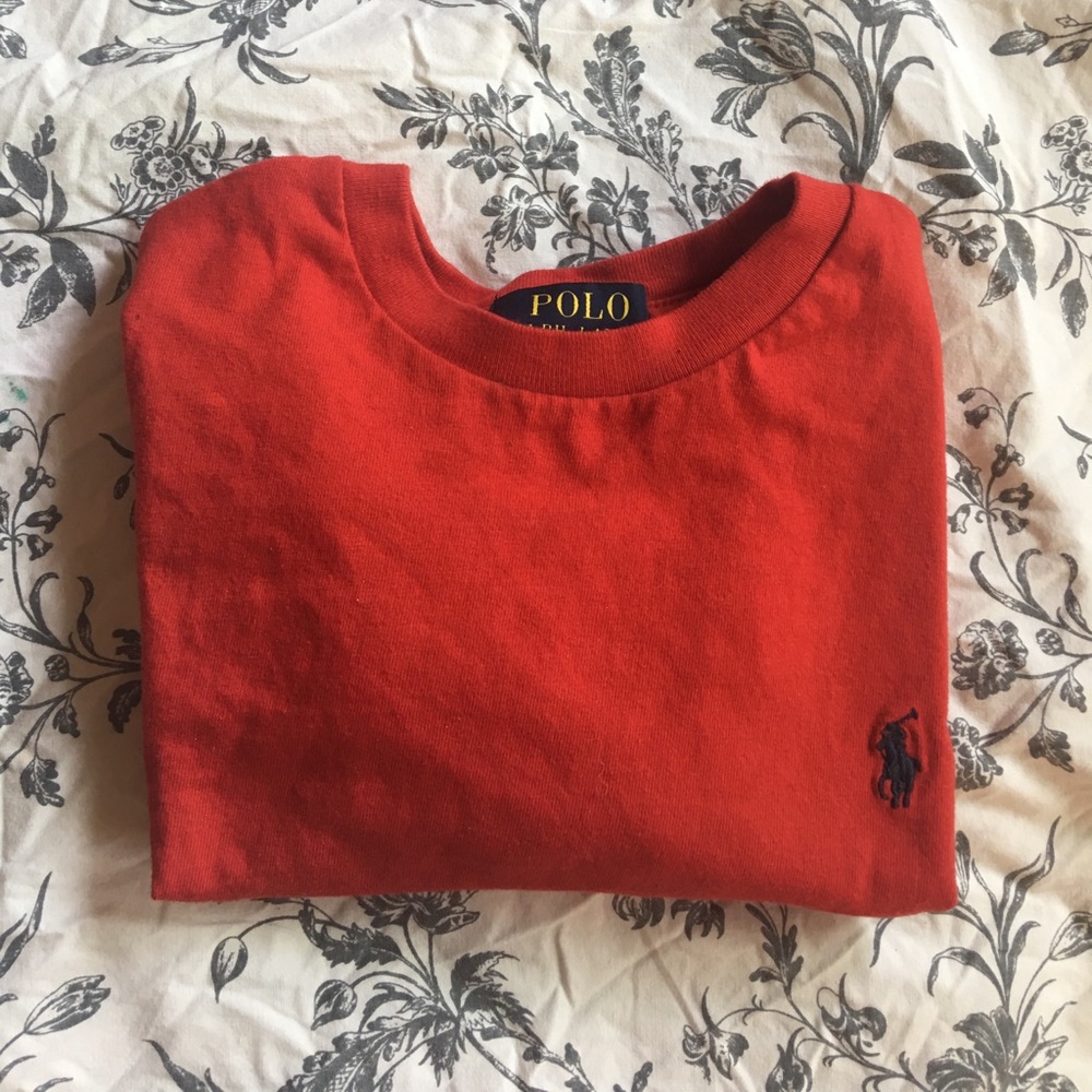 Red Ralph Lauren cropped tee