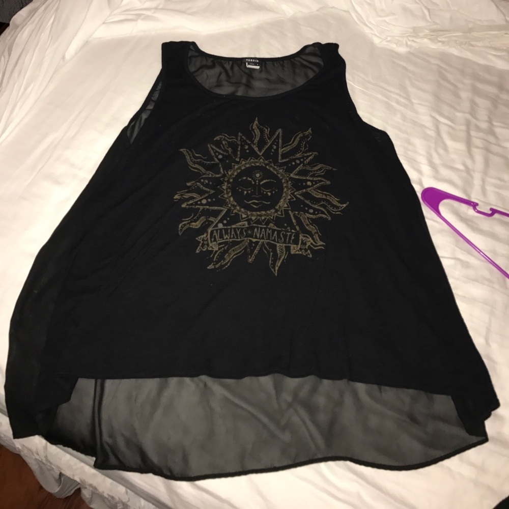 Torrid high low sheer Back tank