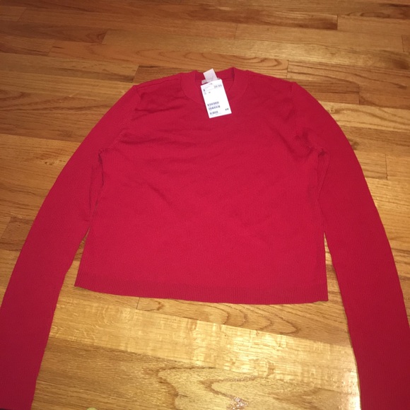 Red sweater with fancy back - Picture 1 of 2