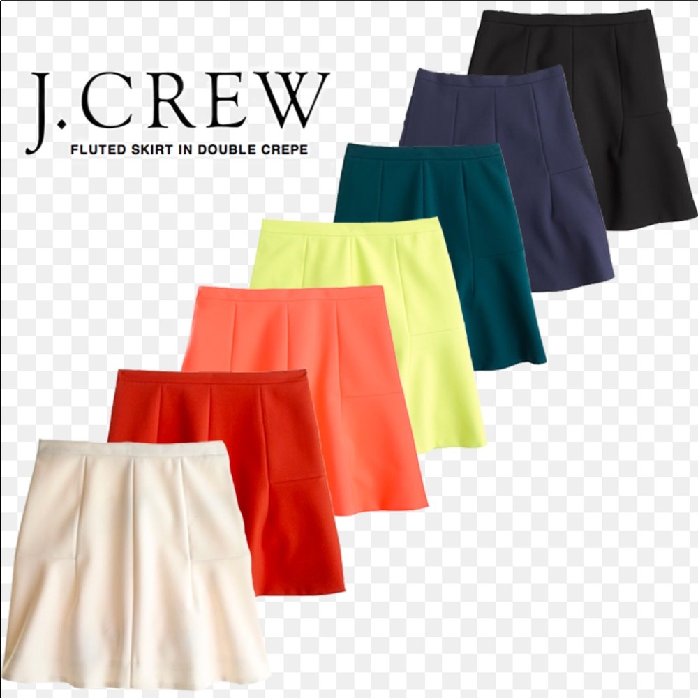 NWT Jcrew black fluted skirt - Size 0