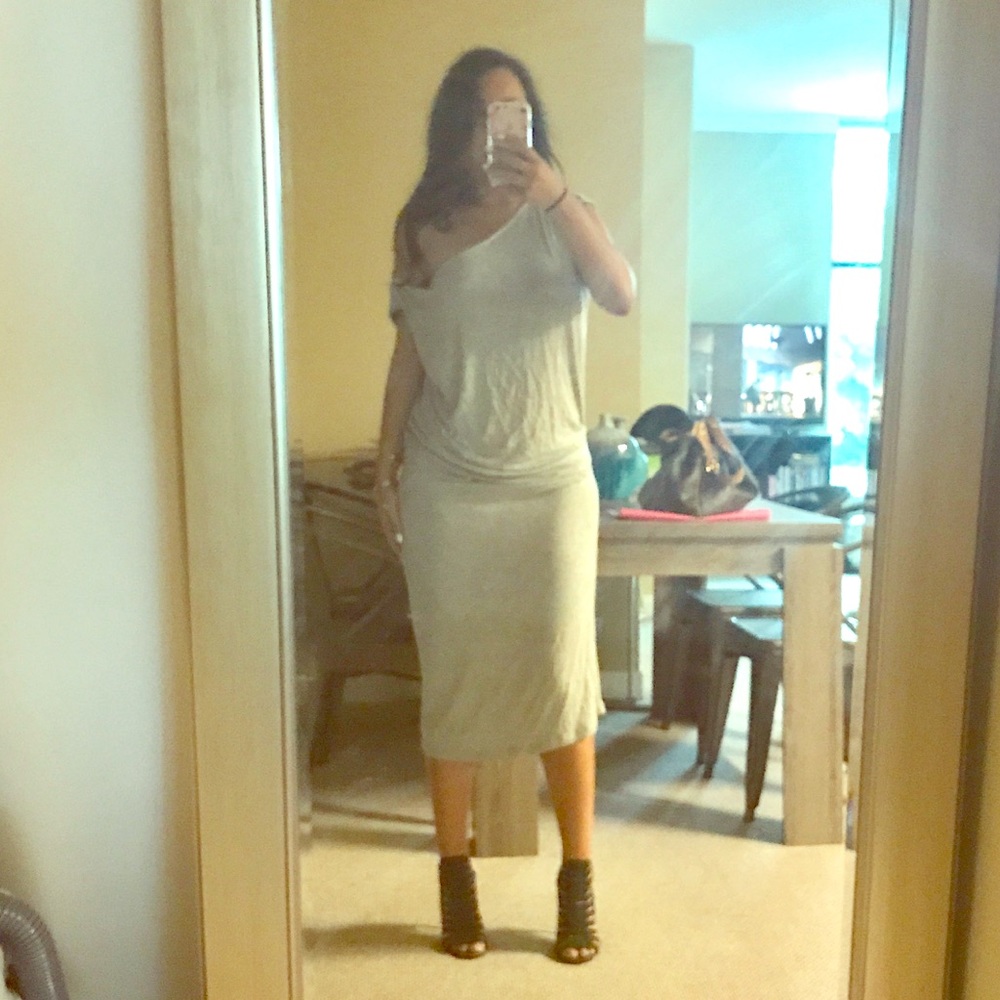 Gray Midi Dress