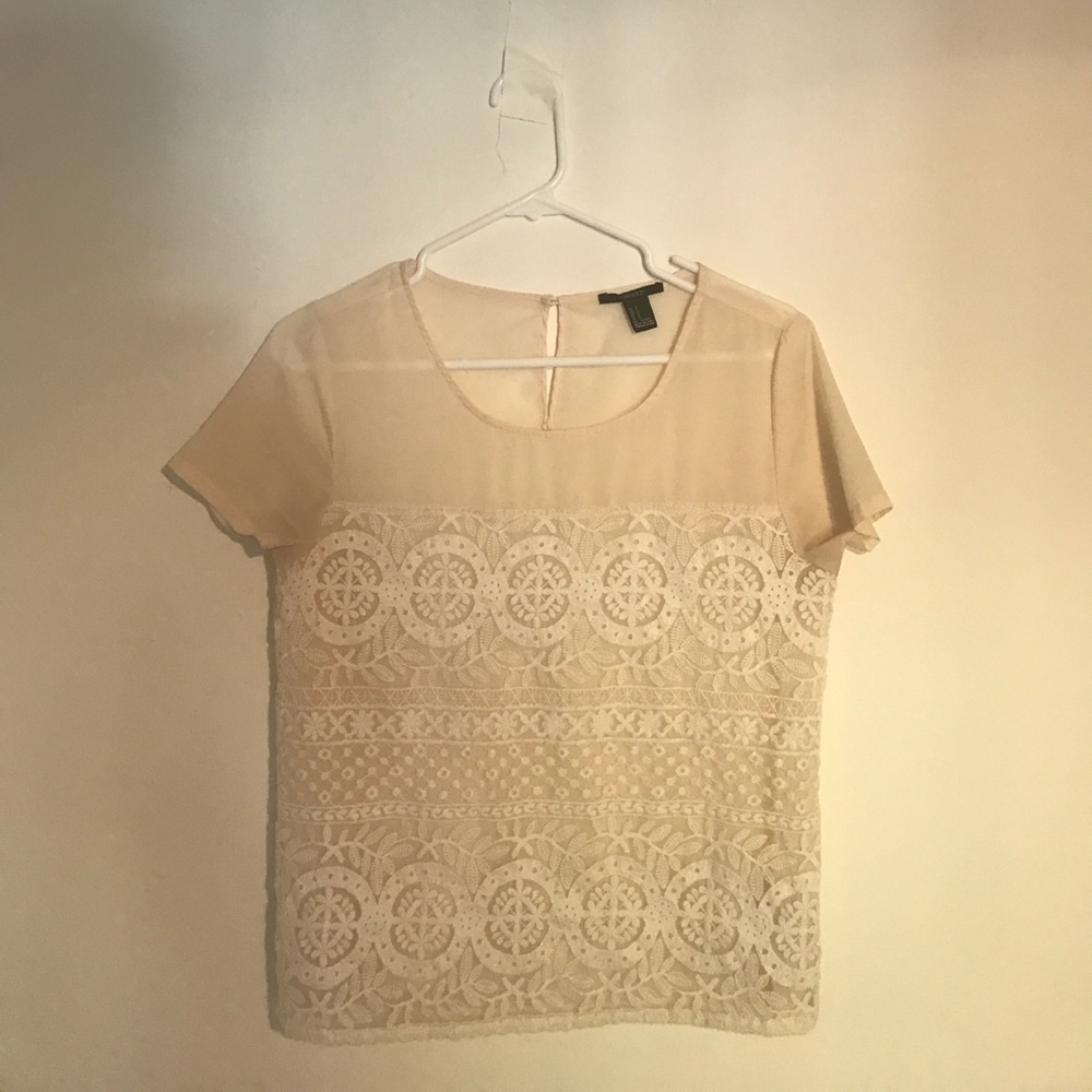 Cream lace top forever21