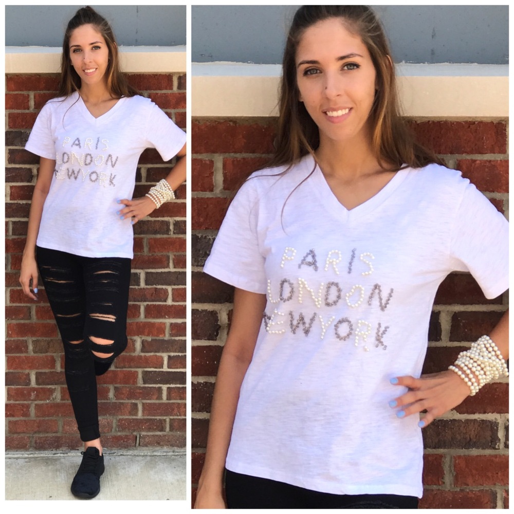 Paris, New York, London Tee