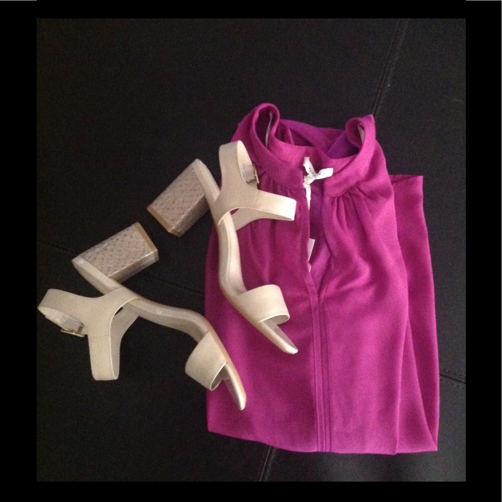 Strappy block heel dressy sandals