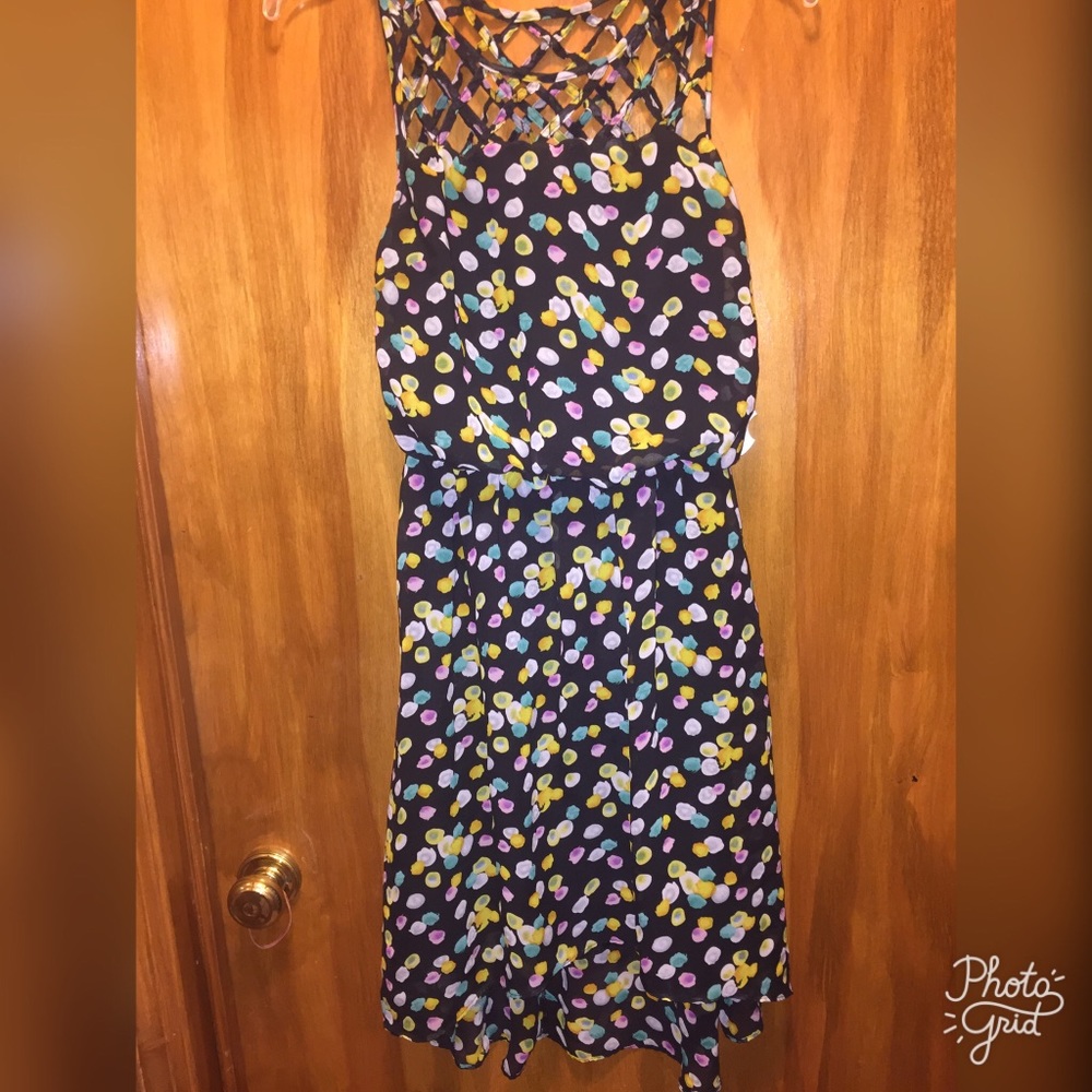 Printed high low dress