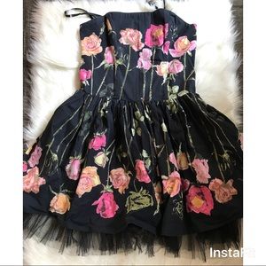 Betsey Johnson Floral Rose Tube Dress