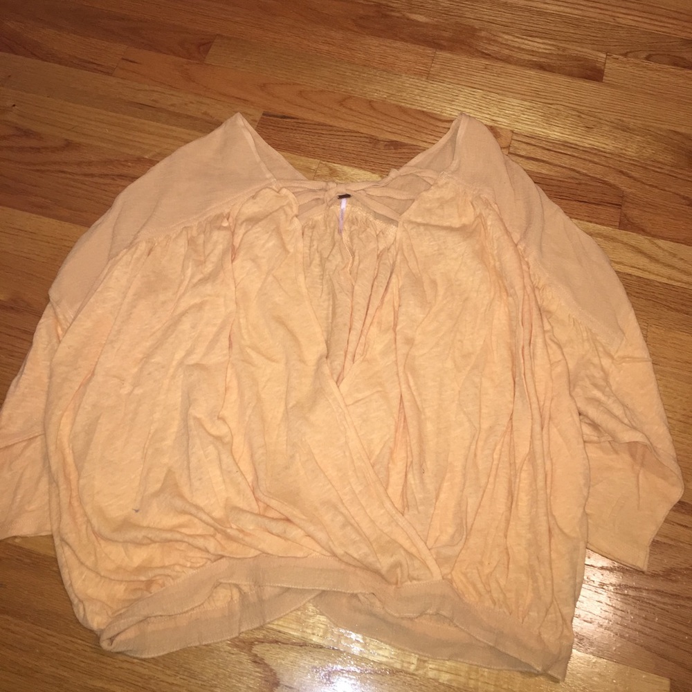 Light orange open shirt