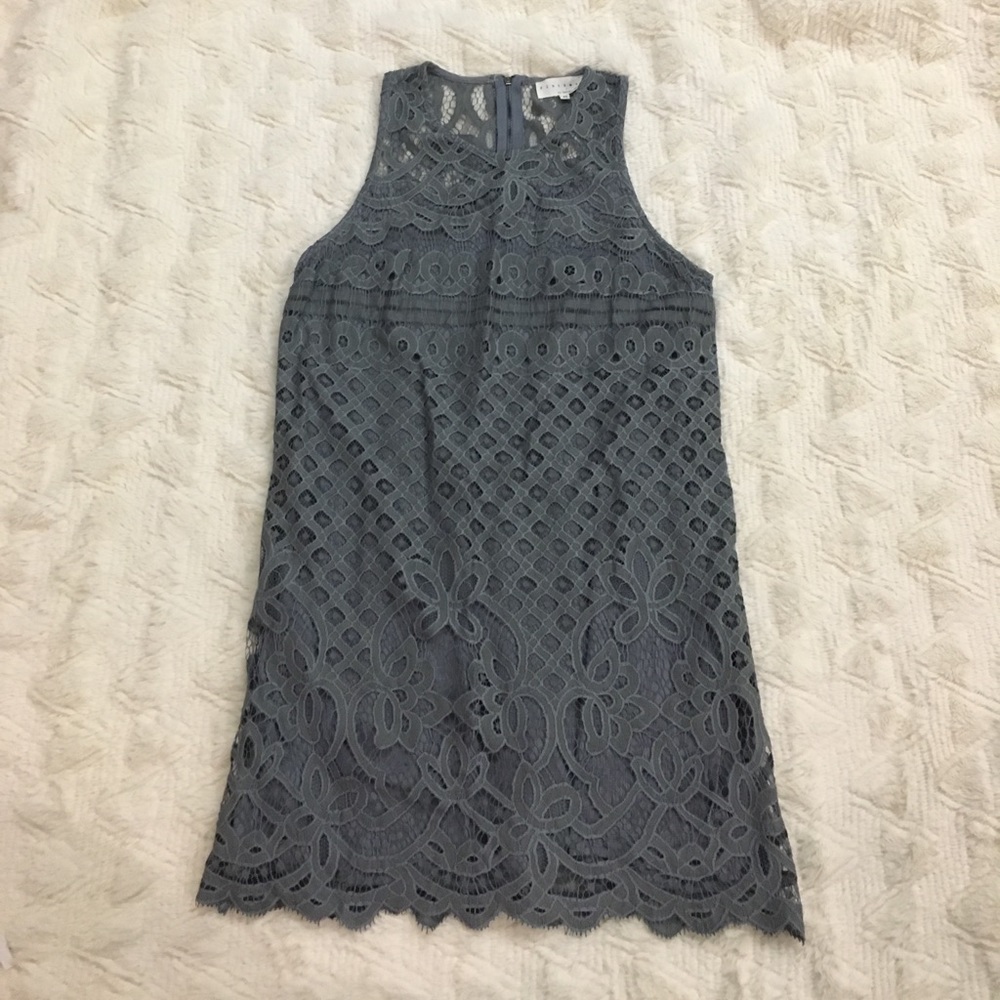 Gray lace dress
