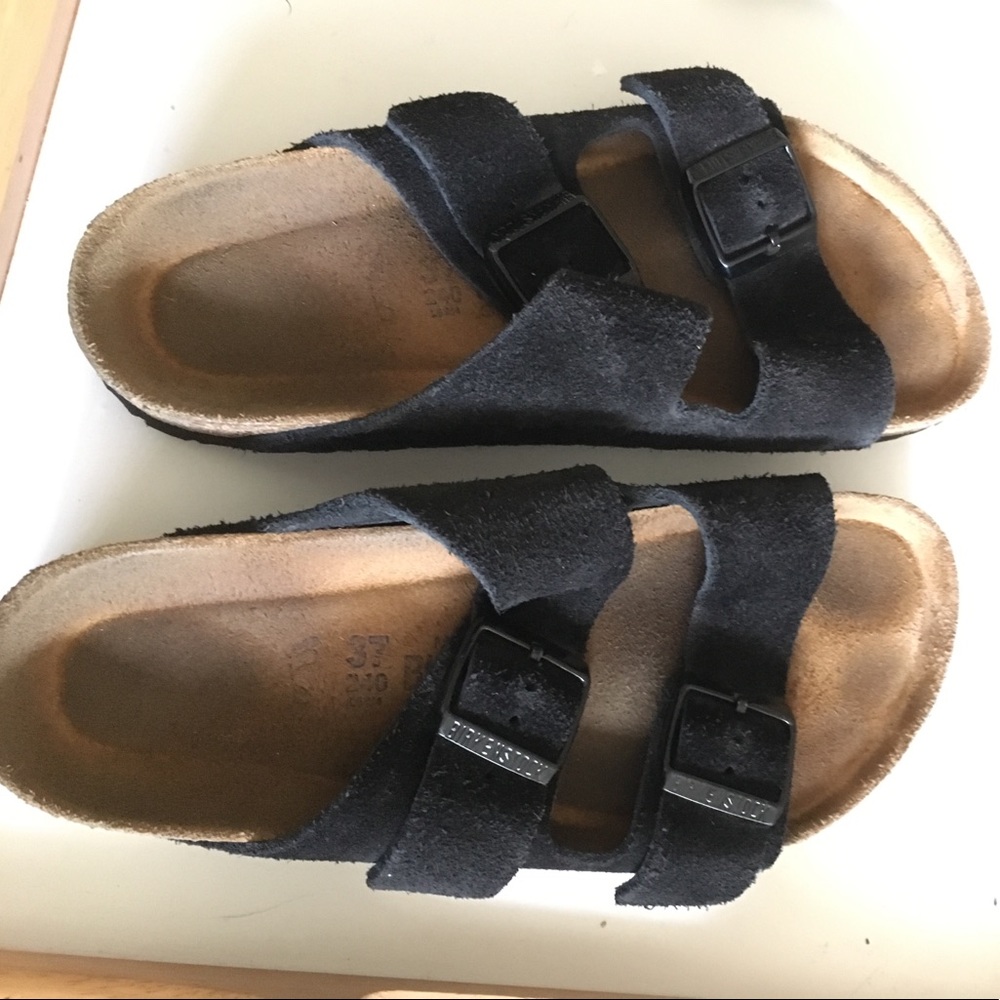 Black suede birks