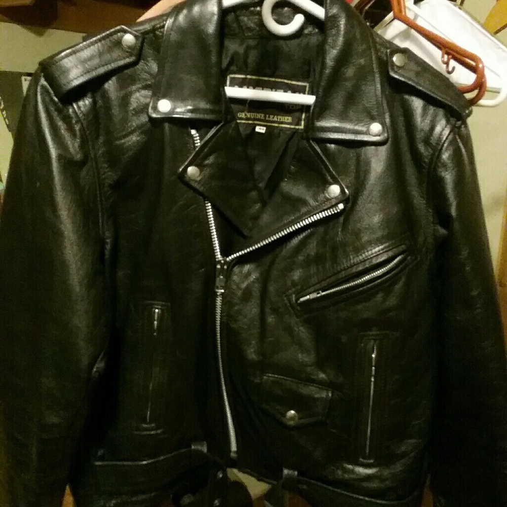 MENS LEATHER BIKER JACKET