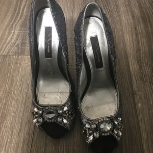 Silver and black sequin