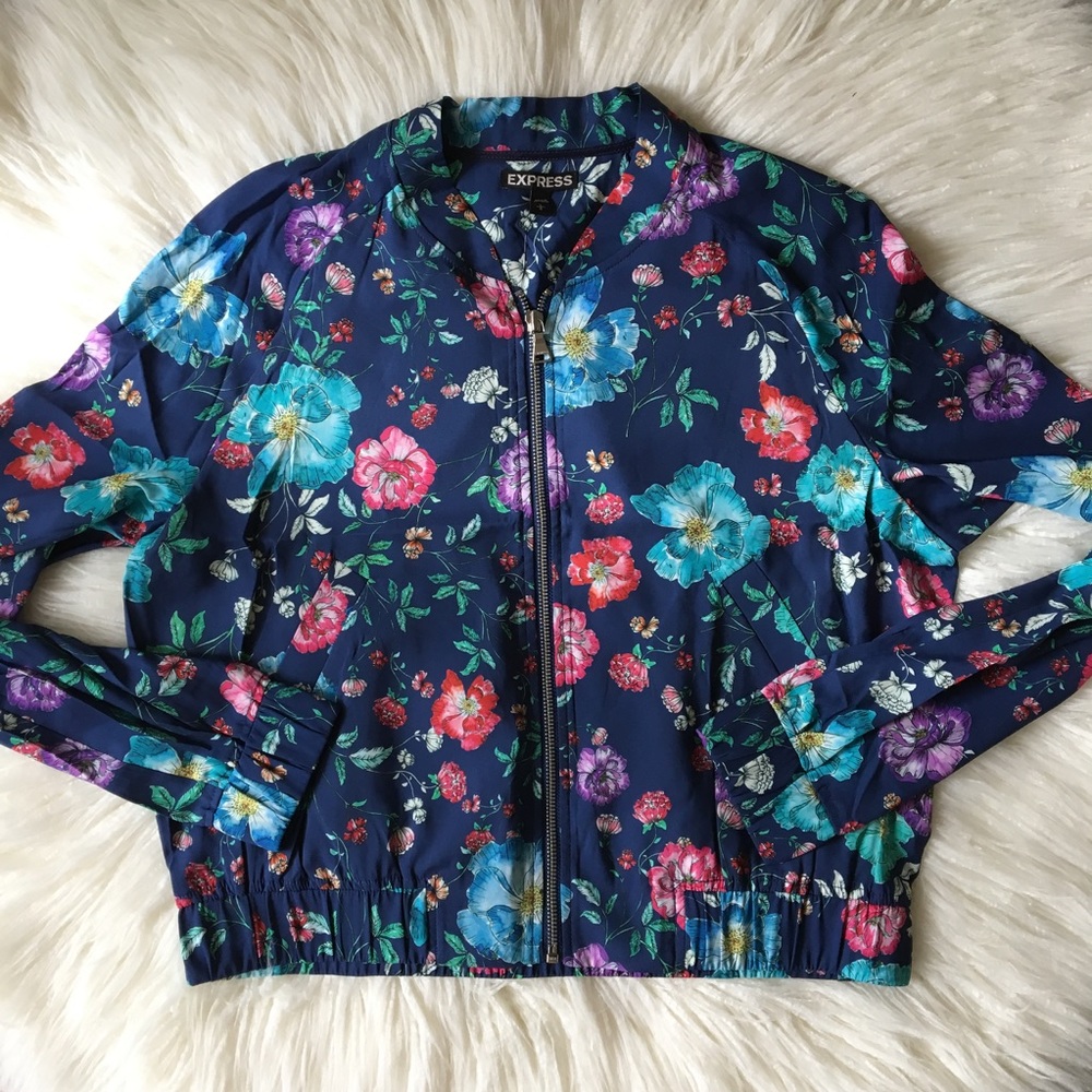 🆕 Express Floral Bomber Jacket