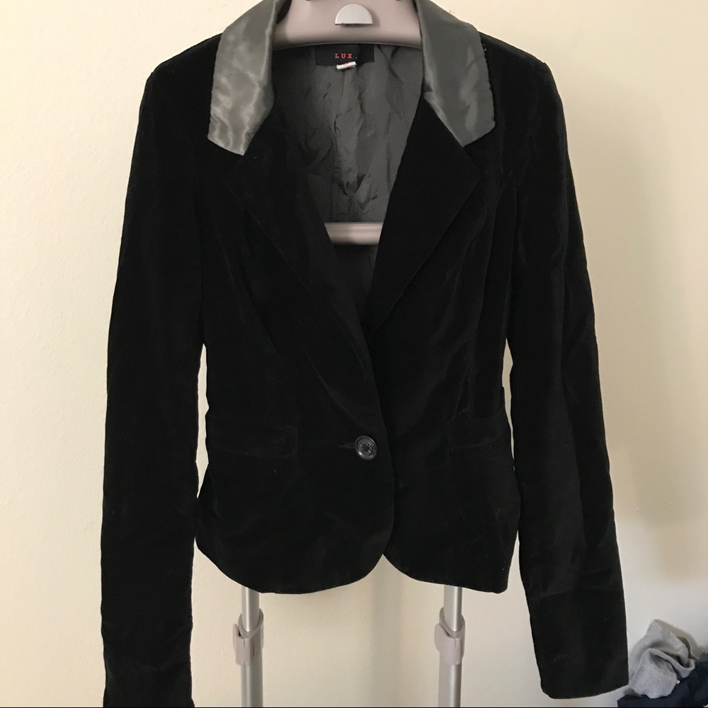 Urban Outfitters black velvet blazer