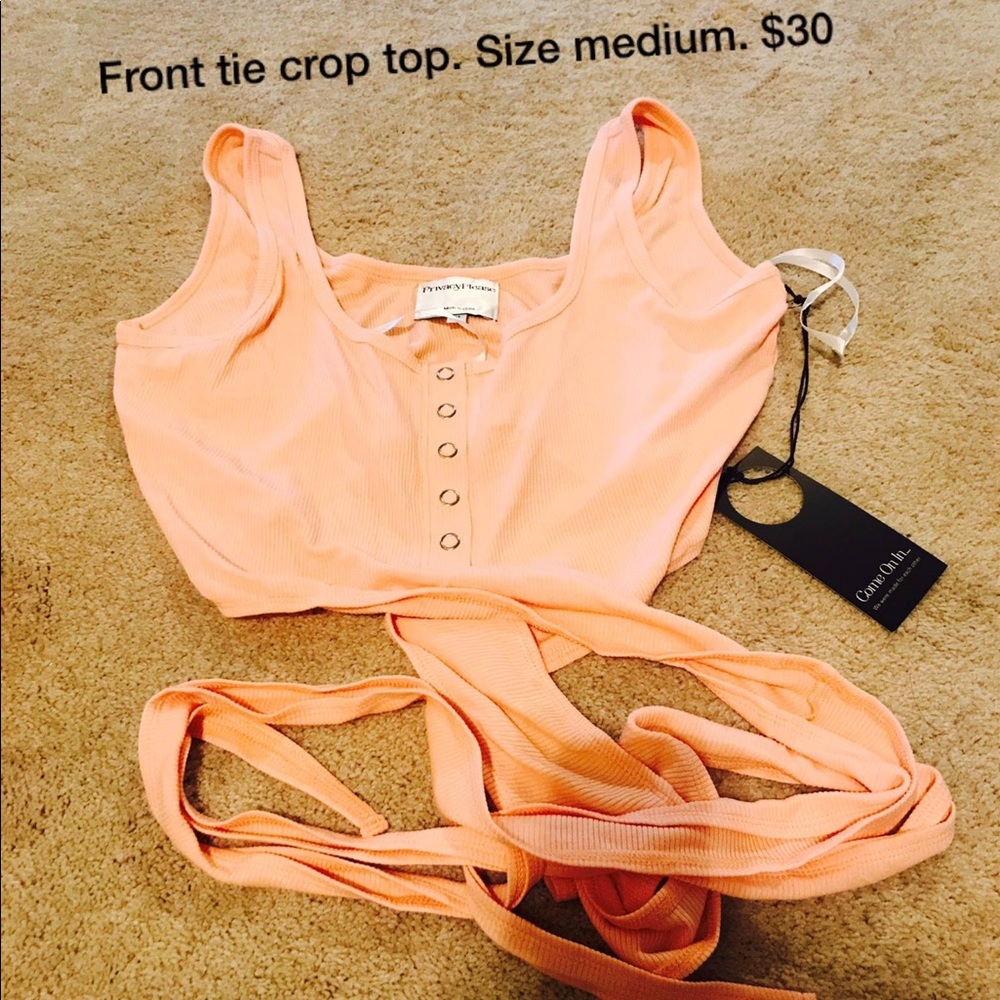 Front tie crop top