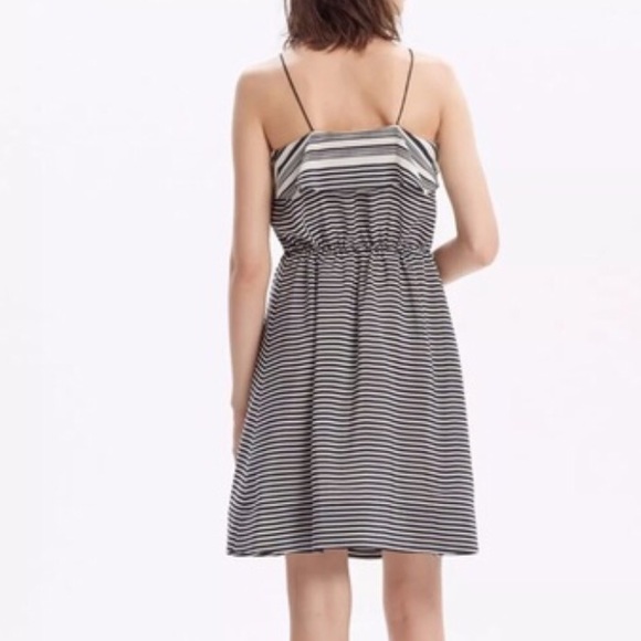 MADEWELL SILK STRIPED TIE-WAIST DRESS - Picture 4 of 4