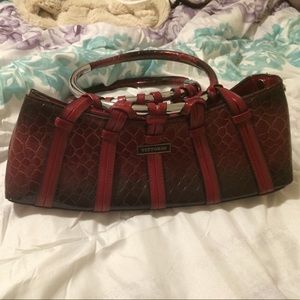Red designer purse