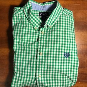 Chaps Green Gingham Boys Shirt 18/20