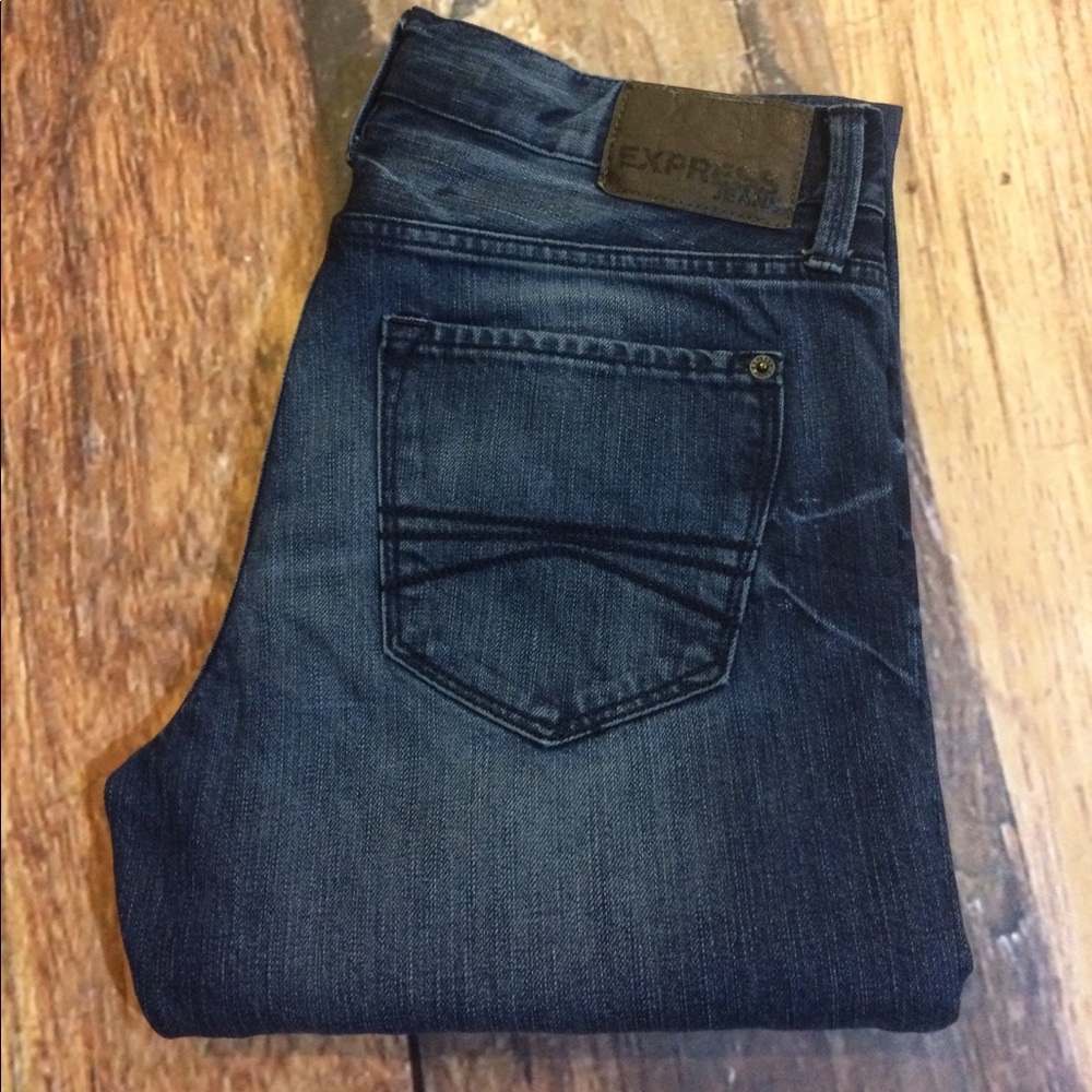 Express Brand Rocco Slim Fit Boot Cut Jeans