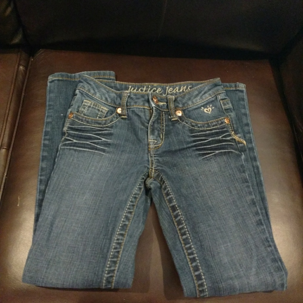 Justice girls jeans  size 10s