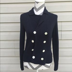 J. Crew Sweater/Cardigan Navy Blue Sz XS