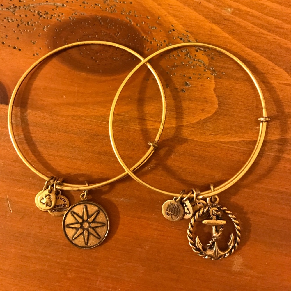 Gold Alex and Ani Bracelets