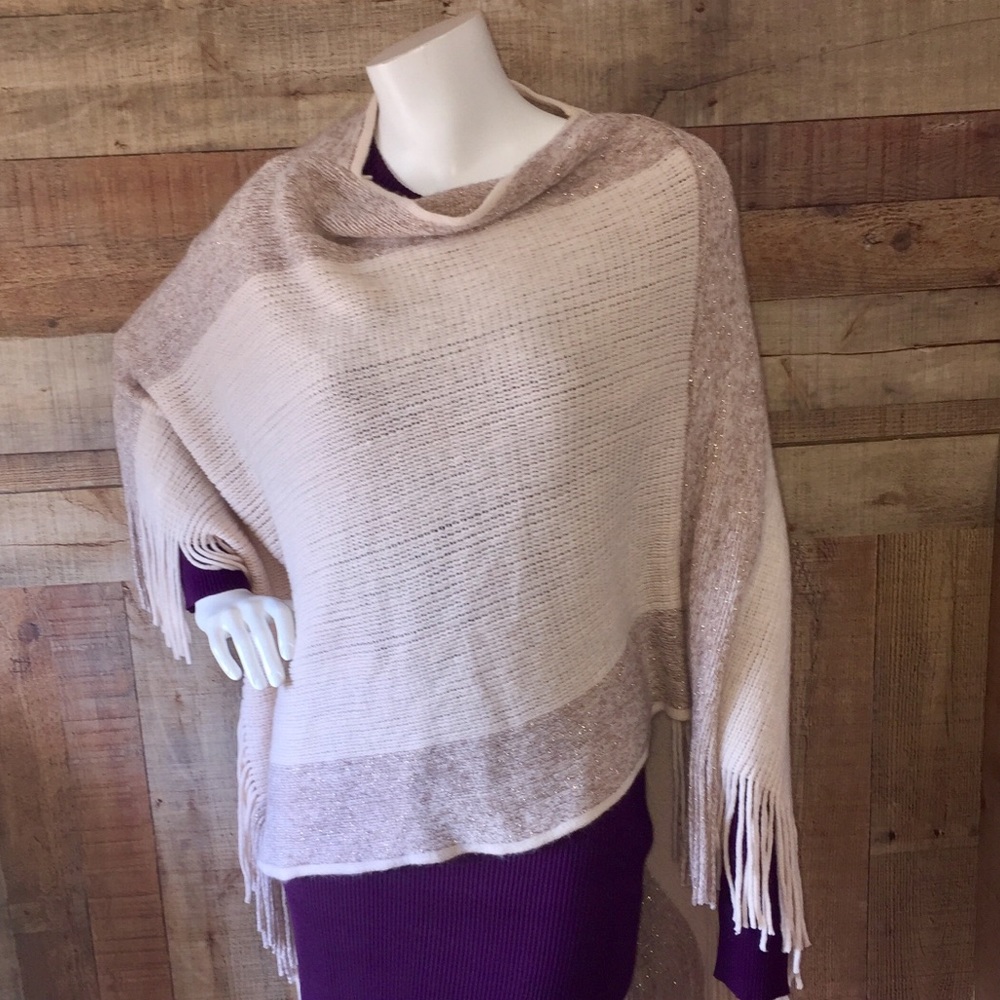 3/$20 2 CHIC Fringe Poncho