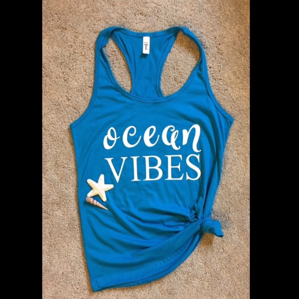 SOLD on Ⓜ️ Turquoise Ocean Vibes Tank 🌊