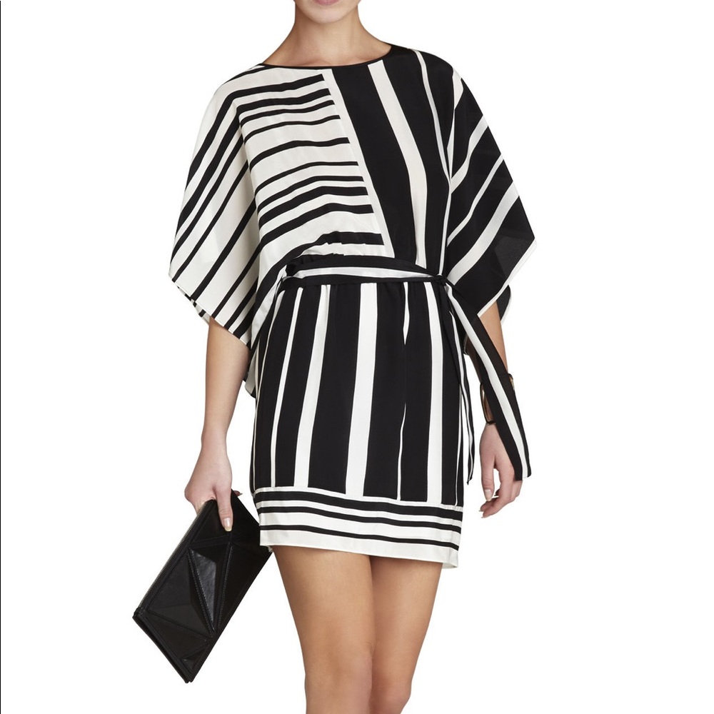 BCBG Bre XXS Silk Dolman Kimono Dress