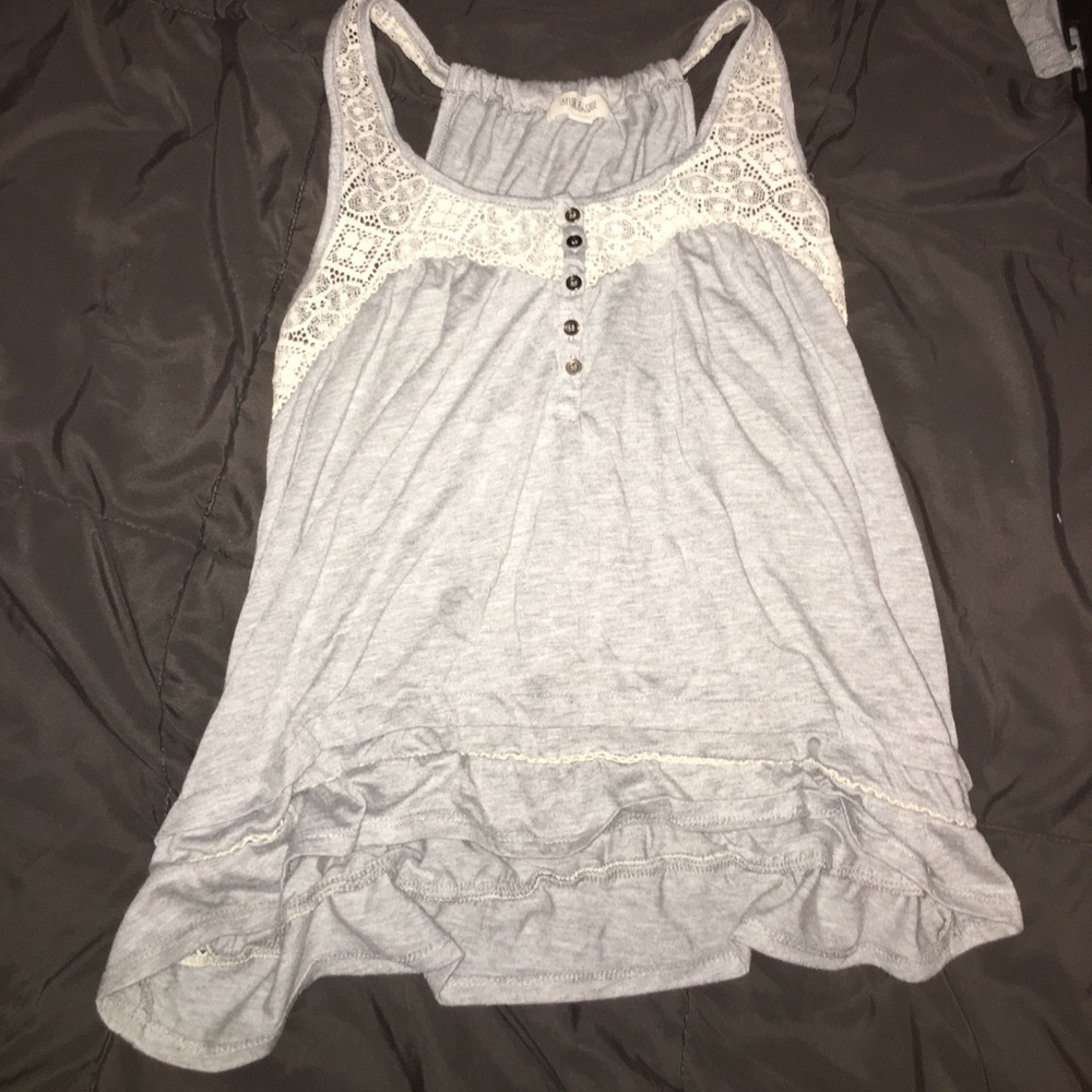 Grey, Crochet Tanktop