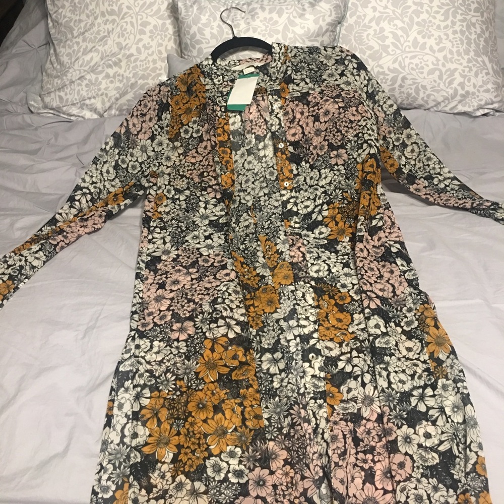 New with tags! Sheer button up dress.