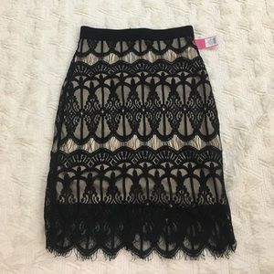 Black lace skirt