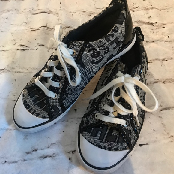 Coach Shoes - Coach Shoes Sneakers Black Gray White Barrett 9.5