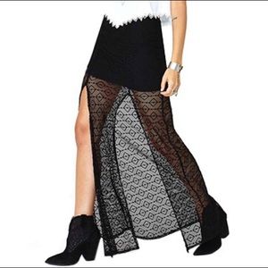 Black Laces Maxi Skirt